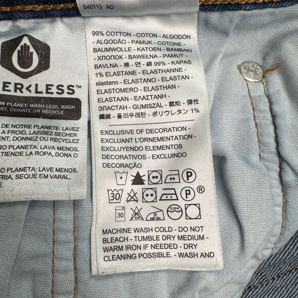 Levi's 501 T High Rise Tapered Button Fly Ankle Denim Jeans Womens Plus 20W Blue - Picture 11 of 16